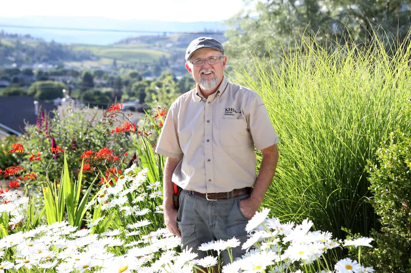 Ken Salvail in his garden